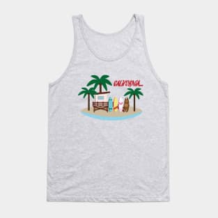 Beach bear blending in the environment Tank Top